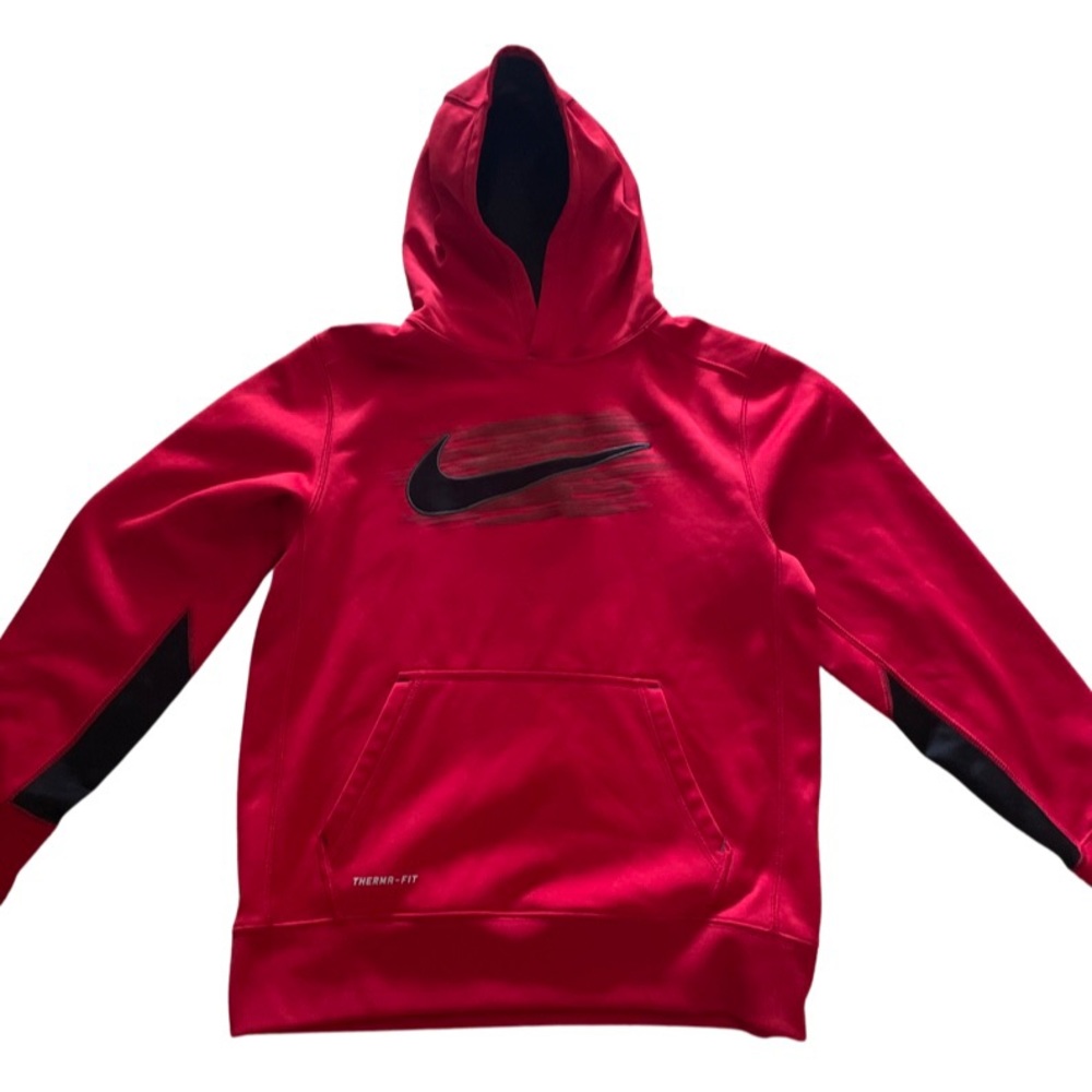 Nike Therma-Fit Boys Large Hoodie Red